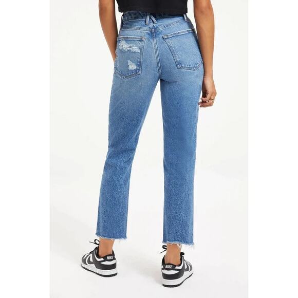 Good American Good Vintage Frayed Hem in Indigo116 Sz 2/26 NEW - Picture 3 of 16